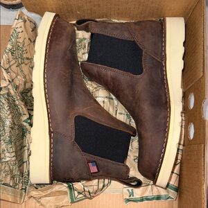 Danner Dark Brown Leather Chelsea Boots